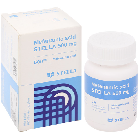 Mefenamic Acid Stella 500mg trị cơn đau nhẹ đến trung bình chai 100 viên