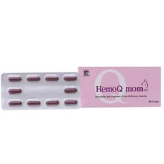 Thuốc bổ sung sắt cho phụ nữ mang thai HemoQ Mom hộp 30 viên