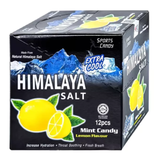 Kẹo Himalaya salt giúp bù khoáng, vitamin C và năng lượng cho cơ thể, thông cổ mát họng hộp 12 gói