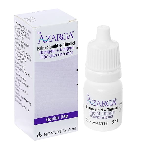 Azarga Hỗn dịch nhỏ mắt trị tăng nhãn áp lọ 5ml