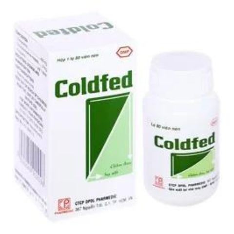 Coldfed trị cảm cúm, cảm lạnh chai 80 viên