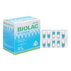 Biolac 500mg bổ sung vi sinh, hỗ trợ trị rối loạn tiêu hóa (10 vỉ x 10 viên)