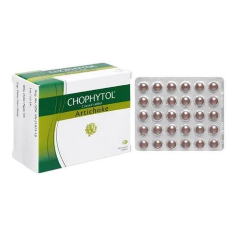 Chophytol Artichoke 200mg giúp lợi tiểu, thông mật (6 vỉ x 30 viên)