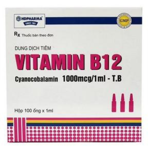 Vitamin b12 chích hộp 100 ống