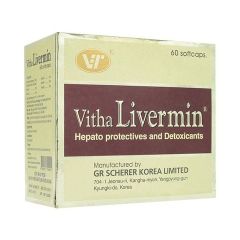 Vitha livermin điều trị các bệnh lý về gan hộp 60 viên