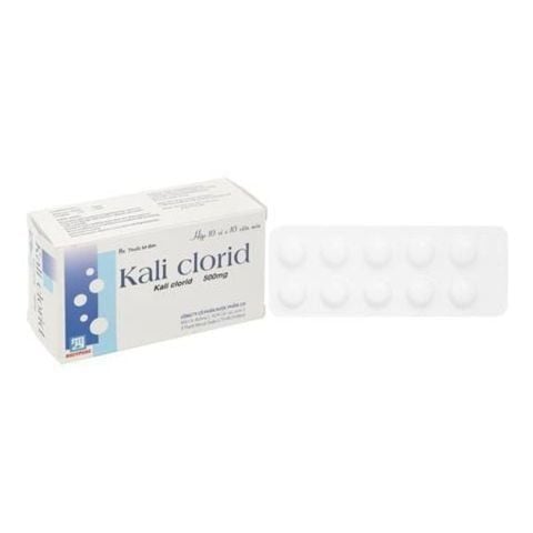 Kali clorid 500 hộp 100 viên