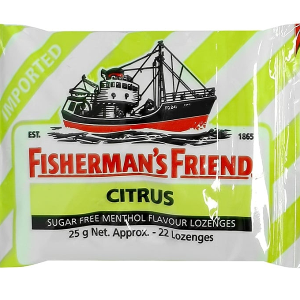 Kẹo cay Con Tàu Fisherman's Friend không đường vị bạc hà gói 25g