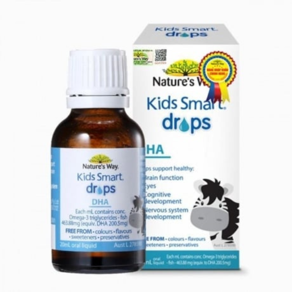 Kids smart drops dha bổ sung DHA cho bé 20ml