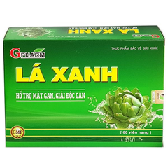 Lá xanh tăng cường chức năng giải giải độc, mát gan hộp 60 viên