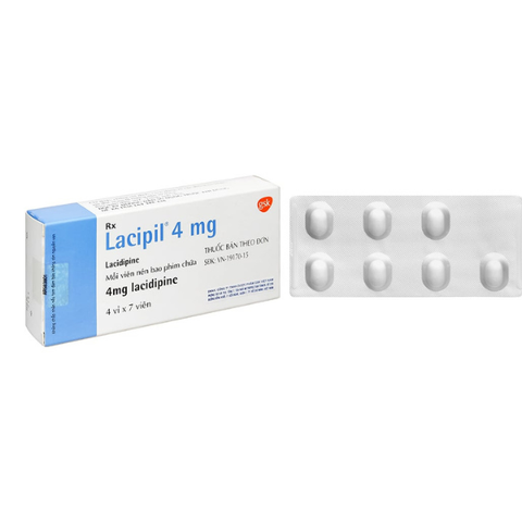 Lacipil 4mg hộp 28 viên