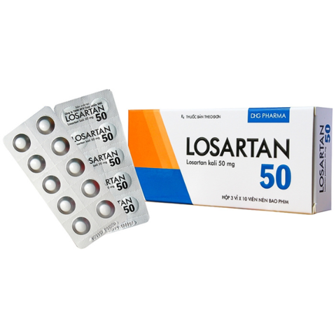 Losartan 50mg DHG hộp 30 viên