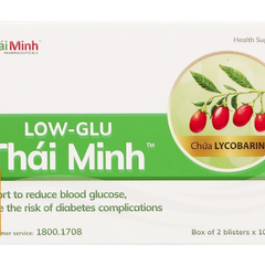 Low-Glu Thái Minh hỗ trợ điều trị tiểu đường hộp 20 viên