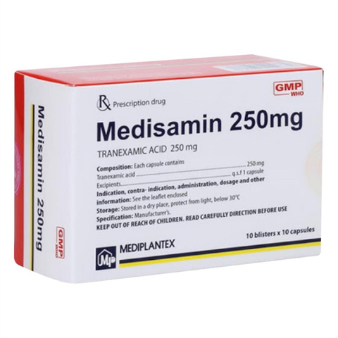 Medisamin 250mg hộp 100 viên