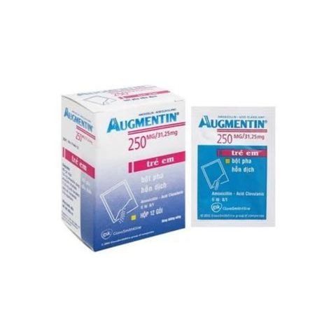 Augmentin 250mg/31.25mg hộp 12 gói