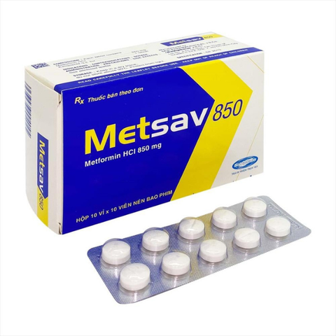Metsav 850mg hộp 100 viên
