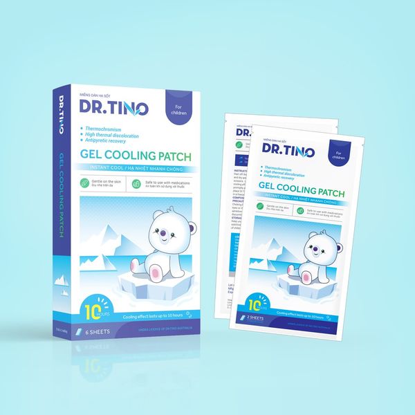 Miếng dán hạ sốt Dr Tino hộp 3 gói