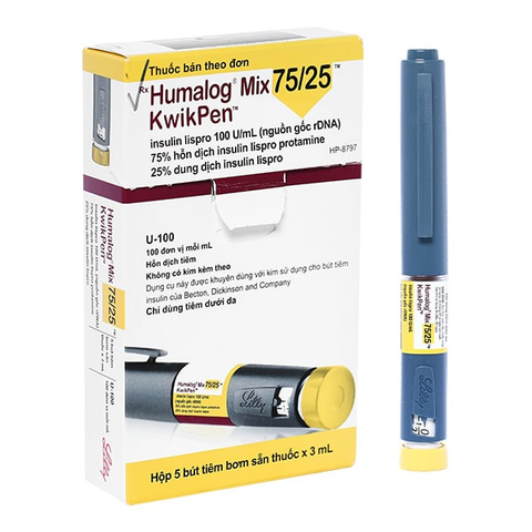 Humalog Mix 75/25 kwikpen inj hộp 5 bút