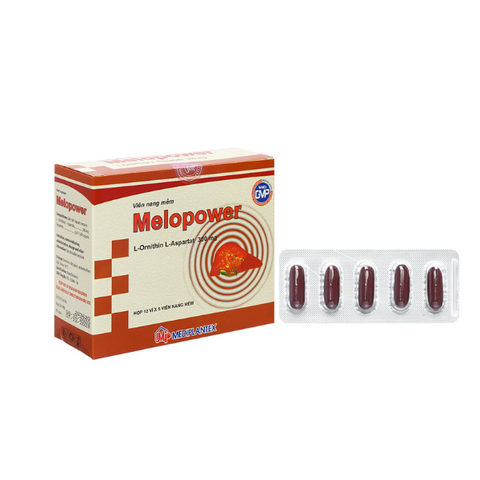 Melopower 300mg trị chứng tăng amoniac huyết (12 vỉ x 5 viên)
