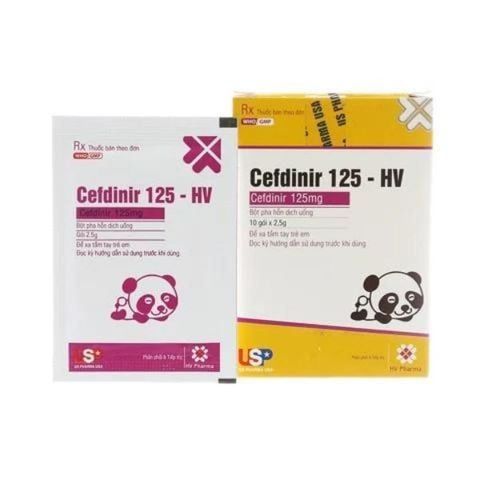Cefdinir 125mg US Pharma hộp 10 gói