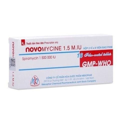 Novomycine 1.5M IU hộp 16 viên