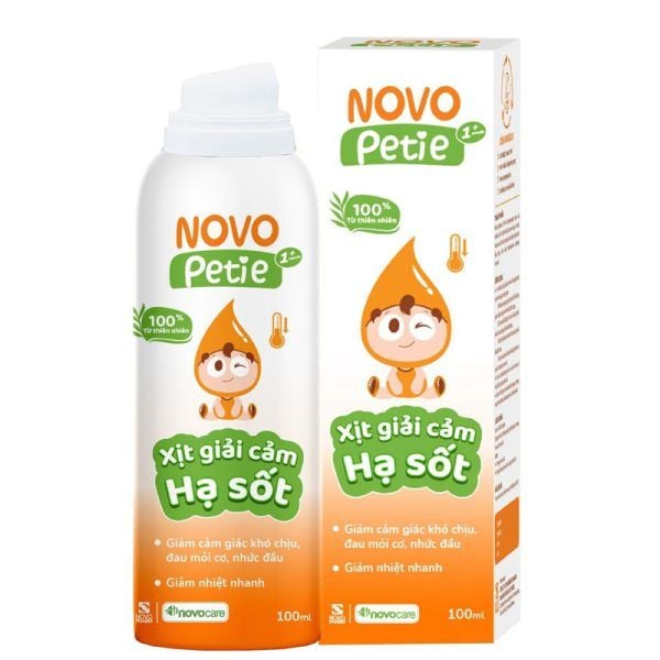 Novopetie xịt giải cảm hạ sốt 1month+
