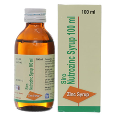 Siro Nutrozinc 10mg/5ml bổ sung kẽm, tăng đề kháng chai 100ml