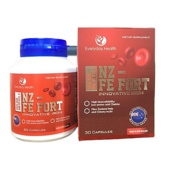 Viên uống bổ sung sắt NZ FE FORT lọ 30 viên