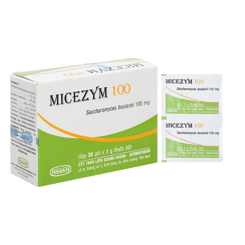 Thuốc bột Micezym 100 bổ sung vi sinh, hỗ trợ trị tiêu chảy 30 gói x 1g
