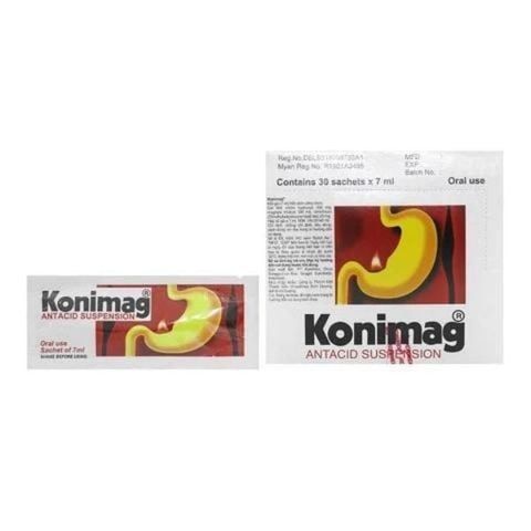 Hỗn dịch uống Konimag trị viêm loét dạ dày, đầy hơi (30 gói x 7ml)