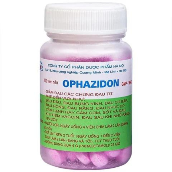 Ophazidon chai 100 viên