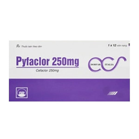 Pyfaclor 250mg PMP hộp 1 vỉ x 12 viên