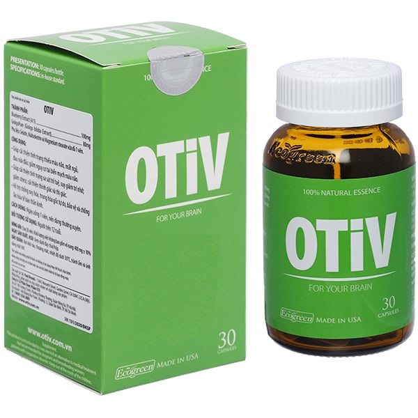 Otiv cải thiện tình trạng thiếu máu não, mất ngủ lọ 30 viên