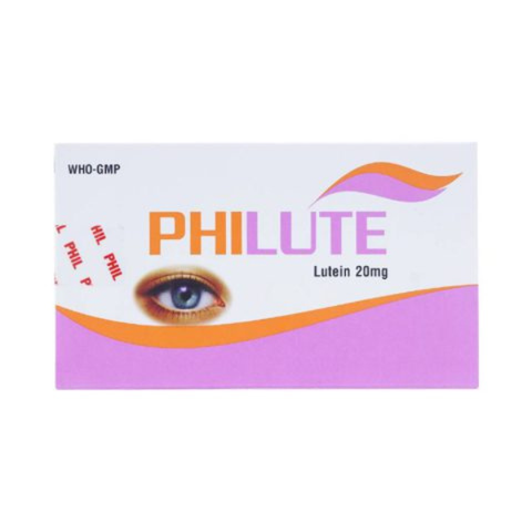 Philute 20Mg Điều Trị Rối Loạn Thị Giác  Ngừa Các Bệnh Về Mắt hộp 30 viên