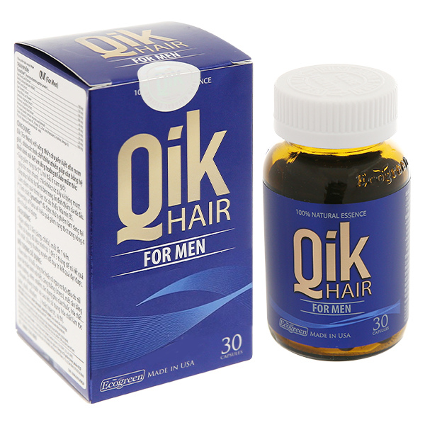 Qik Hair For Men kích thích mọc tóc dành cho nam hộp 30 viên