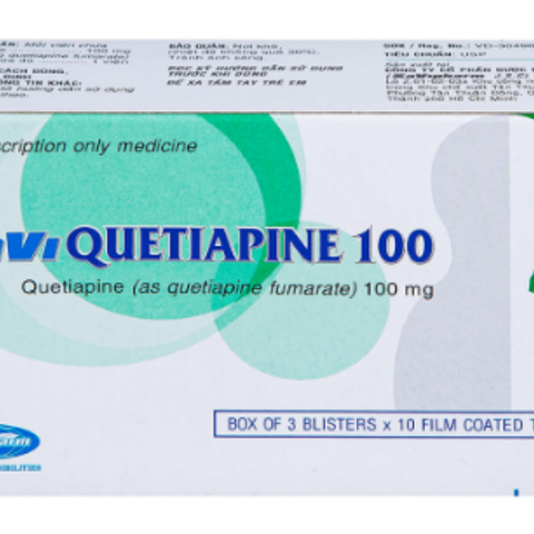 Quetiapine 100 savi hộp 30 viên