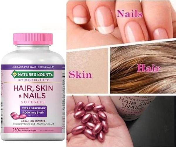 Viên uống Hair, Skin, Nails Nature's bounty lọ 250 viên