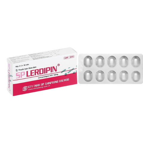 SP Lerdipin 10mg trị tăng huyết áp (3 vỉ x 10 viên)