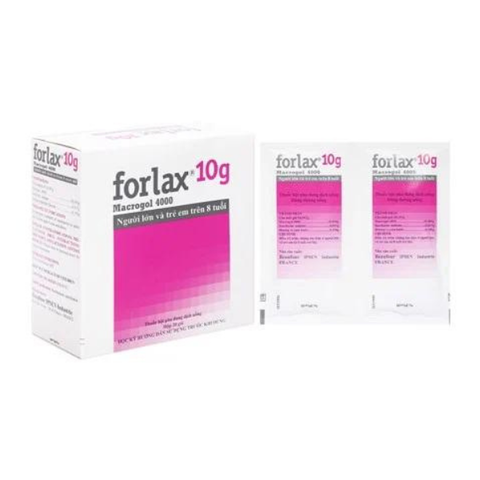 Bột pha dung dịch uống Forlax 10g trị táo bón hộp 20 gói