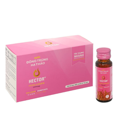 Nước uống đông trùng hạ thảo Hector + Collagen hạn chế lão hóa, đẹp da hộp 10 chai x 50ml