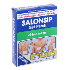 Cao dán Salonsip Gel-Patch giảm đau, kháng viêm cơ khớp hộp 8 gói x 3 miếng