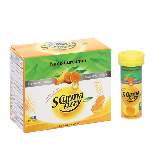 Viên sủi Scurma Fizzy New hỗ trợ giảm viêm loét dạ dày hộp 20 viên
