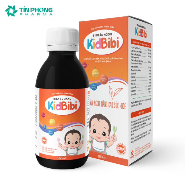 Siro ăn ngon kidbibi 180ml hộp 1 chai