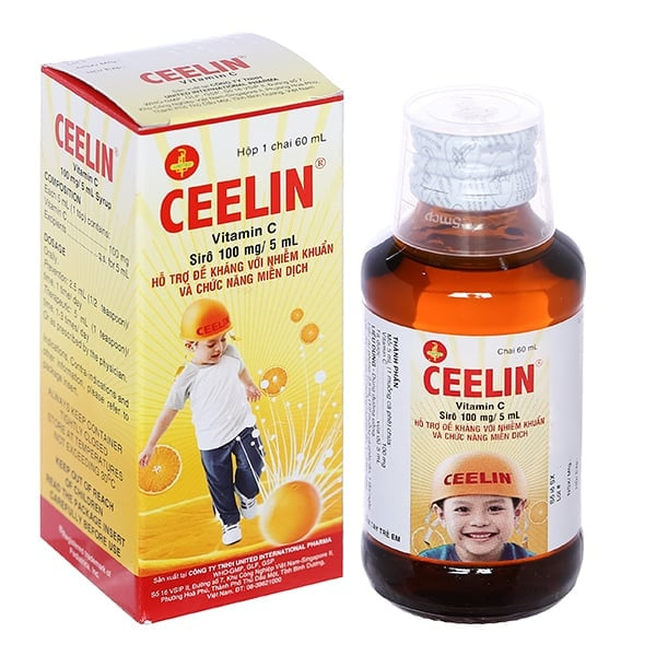 Siro Ceelin 100mg/5ml bổ sung vitamin C, tăng đề kháng chai 60ml