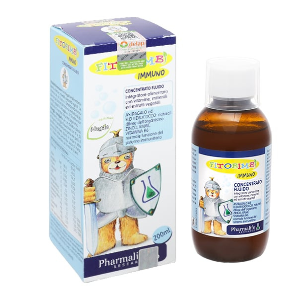 Siro Fitobimbi Immuno bổ sung vitamin, khoáng chất cho bé chai 200ml
