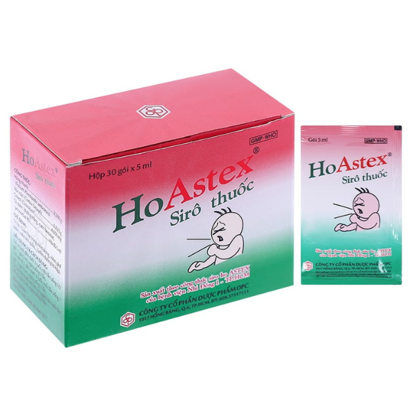 Siro Ho Astex trị ho, viêm phế quản (30 gói x 5ml)