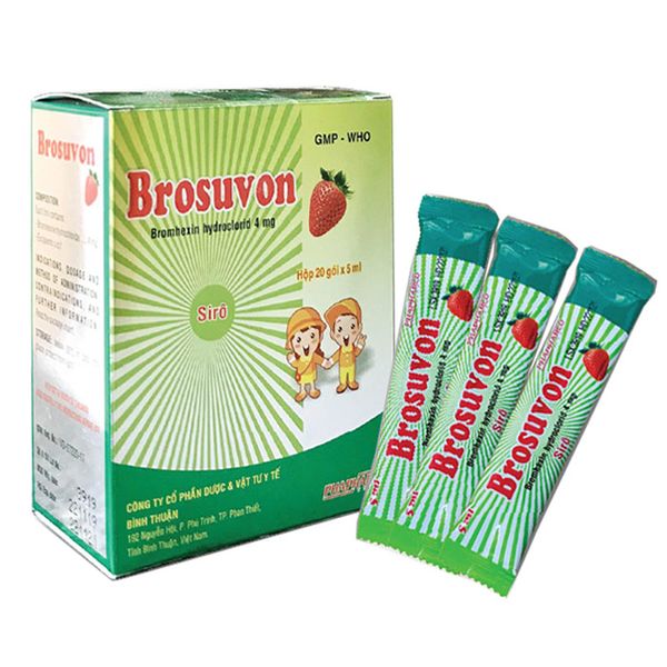 Siro Brosuvon 8mg hộp 20 gói