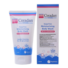 Sữa tắm & rửa mặt Ceradan Wash dành cho da khô, nhạy cảm tuýp 150ml