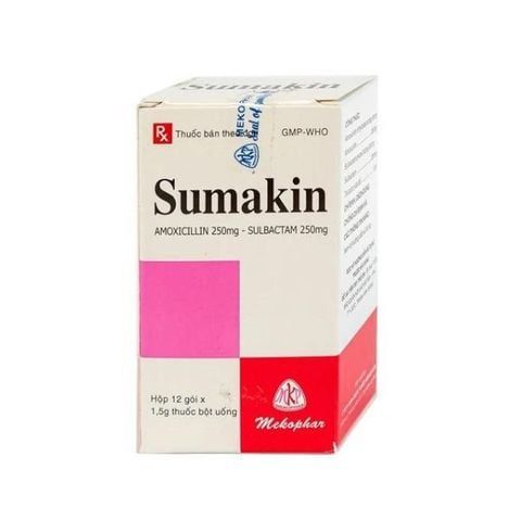 Sumakin 250/250mg hộp 12 gói