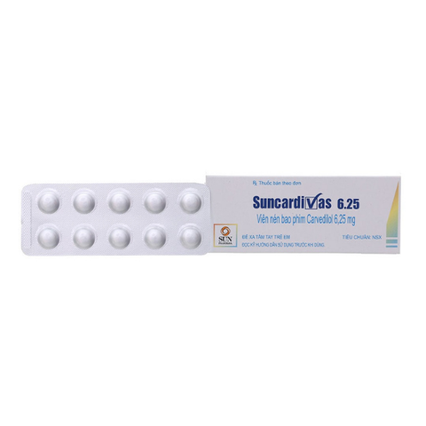 Suncardivas 6.25mg hộp 50 viên