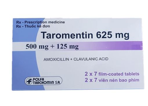 Taromentin 625 hộp 2 vỉ x 7 viên